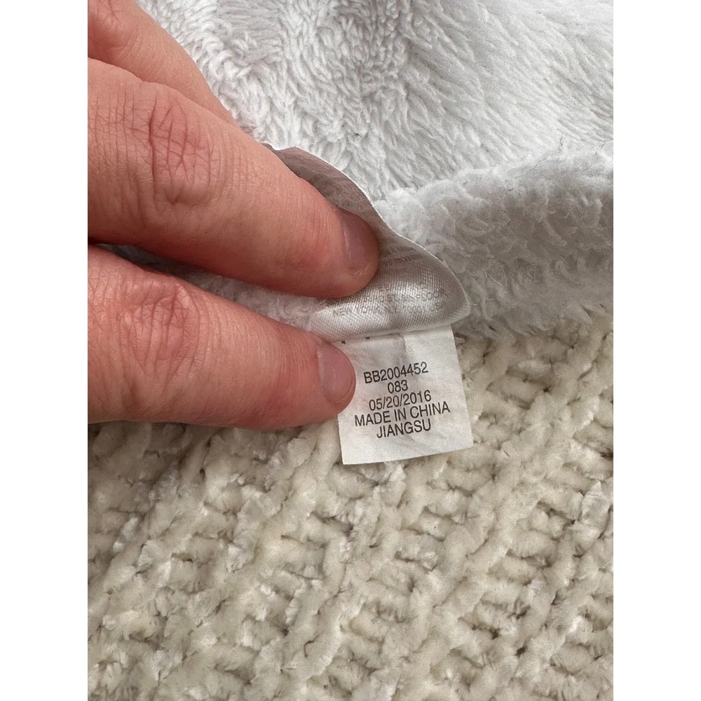 Baby Gear Elephant Lovey Security Blanket Aqua Blue White Sherpa‎ Fleece